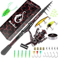 QudraKast Fishing Rod and Reel Combos, Carbon Fiber Telescopic Fishing Pole