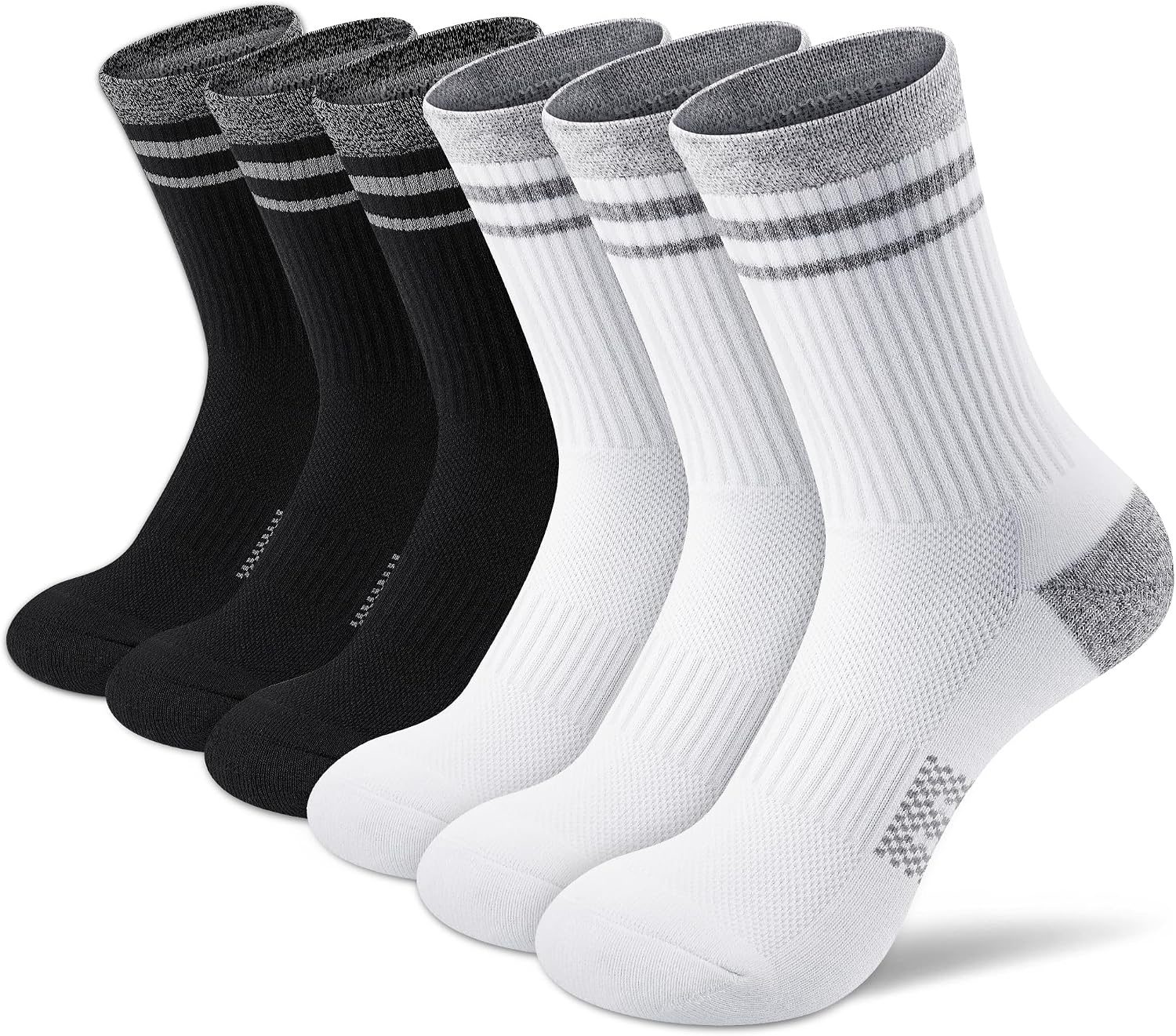 Gonii Women Athletic Cushioned Crew Socks 5 Pairs