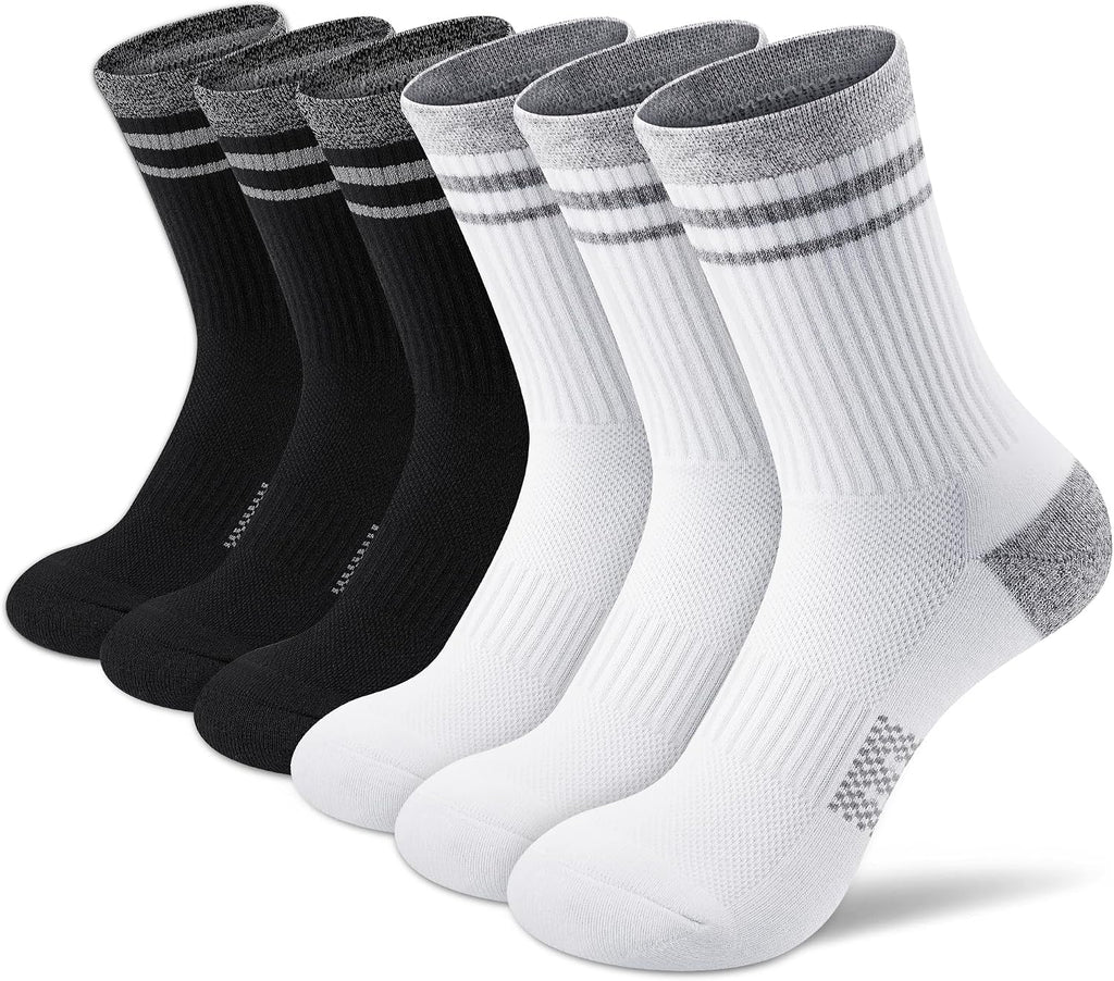 Gonii Women Athletic Cushioned Crew Socks 5 Pairs