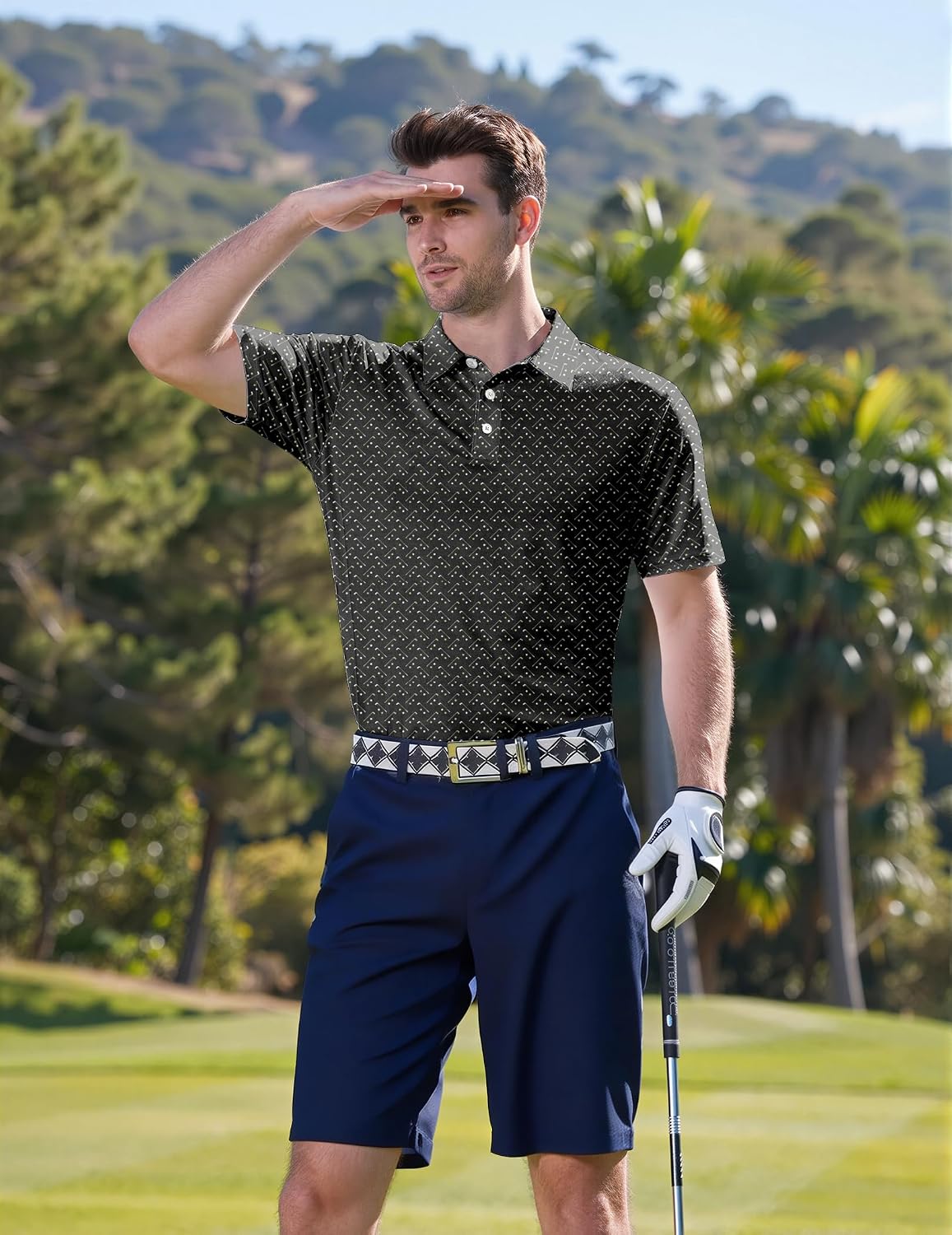 COOFANDY Mens Golf Polo Shirts Short Sleeve Quick Dry Casual Collared Shirt