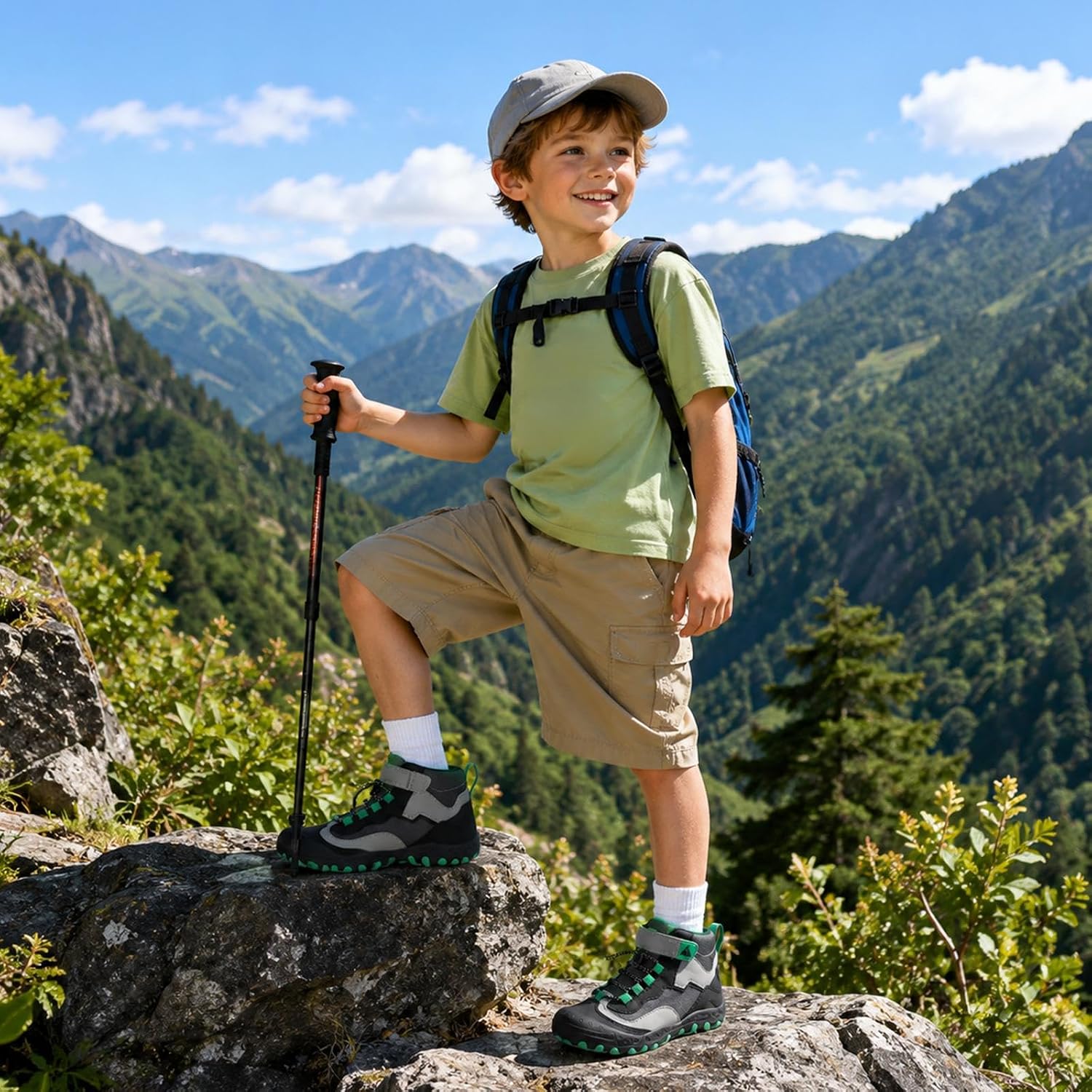 Mishansha Kids Hiking Boots Toddler Boys Girls Hiking Shoes Outdoor Trail
