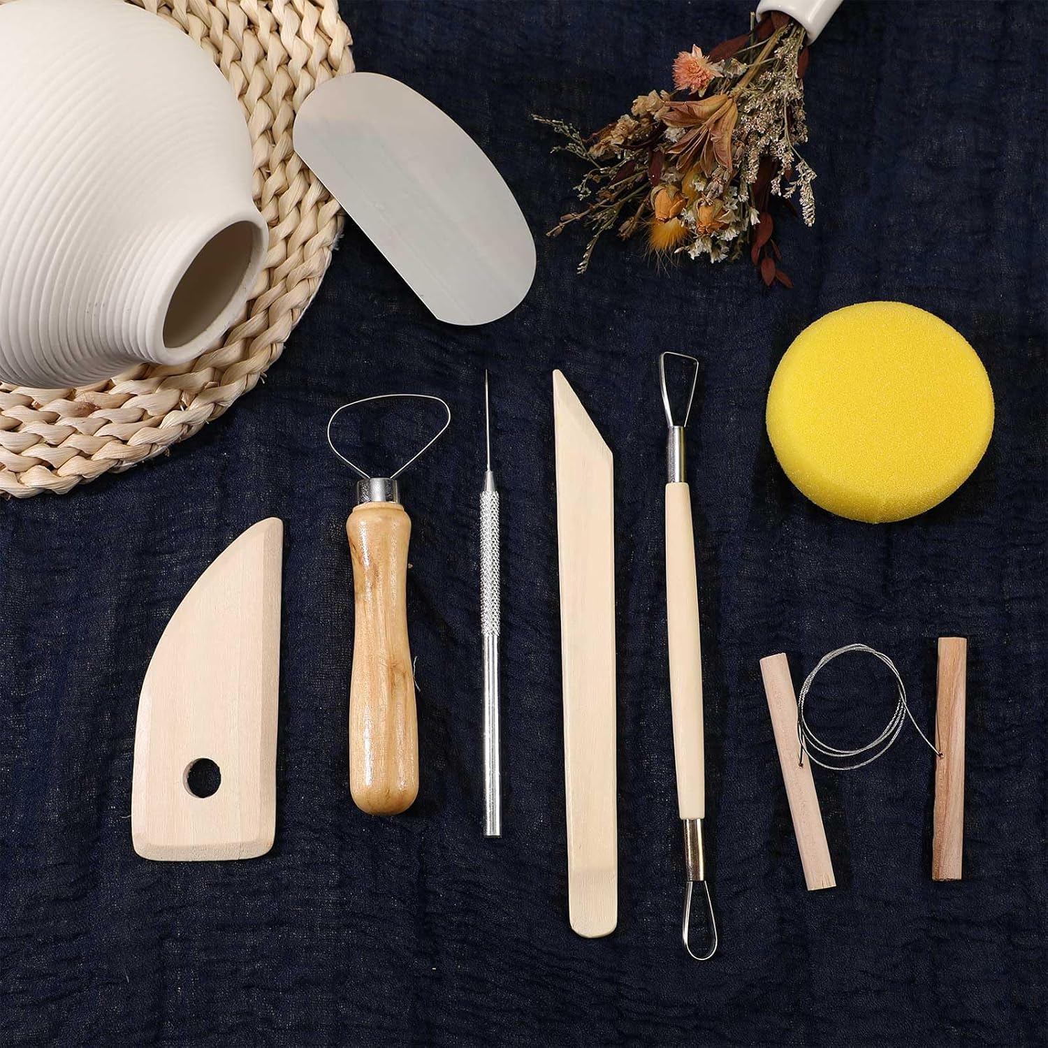 Leriton 40 Pcs Pottery Clay Tools Kit Sculpting Clay Tool Carving Kit