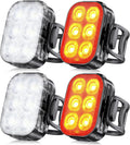Zewdov Bike Lights for Night Riding, Rechargeable Bike Light Front and Back