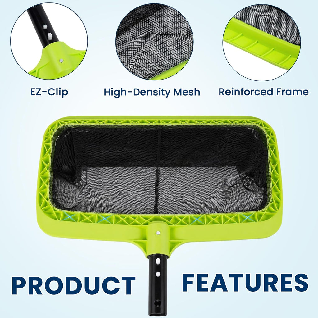Sepetrel Swimming Pool Leaf Skimmer Net,Reinforced Frame Deep Rake Net