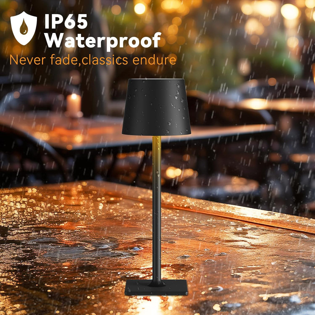 Yogaret Black Cordless Table Lamps, 6000mAh Rechargeable Battery LED Lights