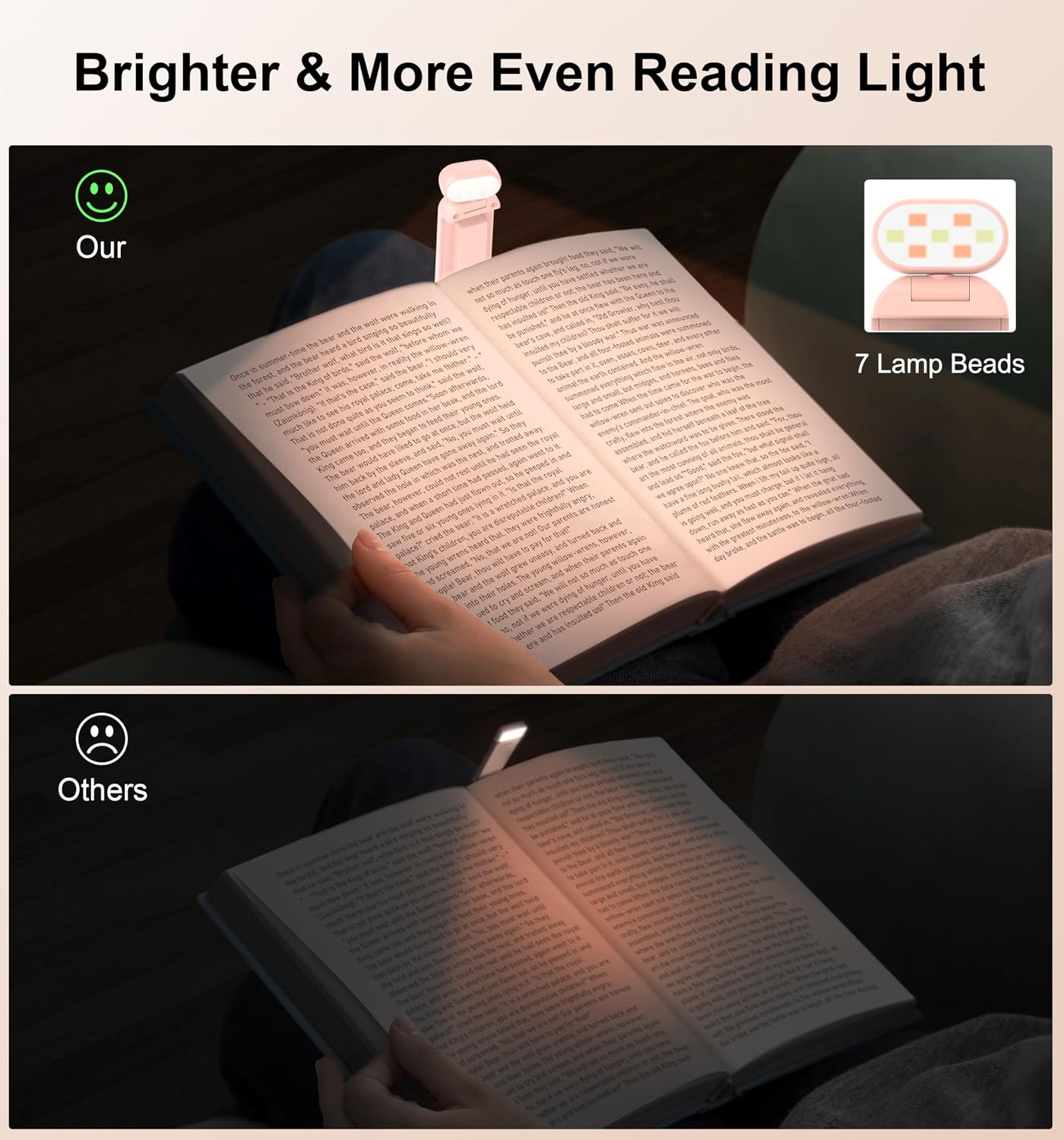 Gritin Reading Light, Rechargeable Book Light for Reading in Bed