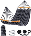 SUNCREAT Hammocks Double Hammock with Curved Spreader Bar, Dark Gray