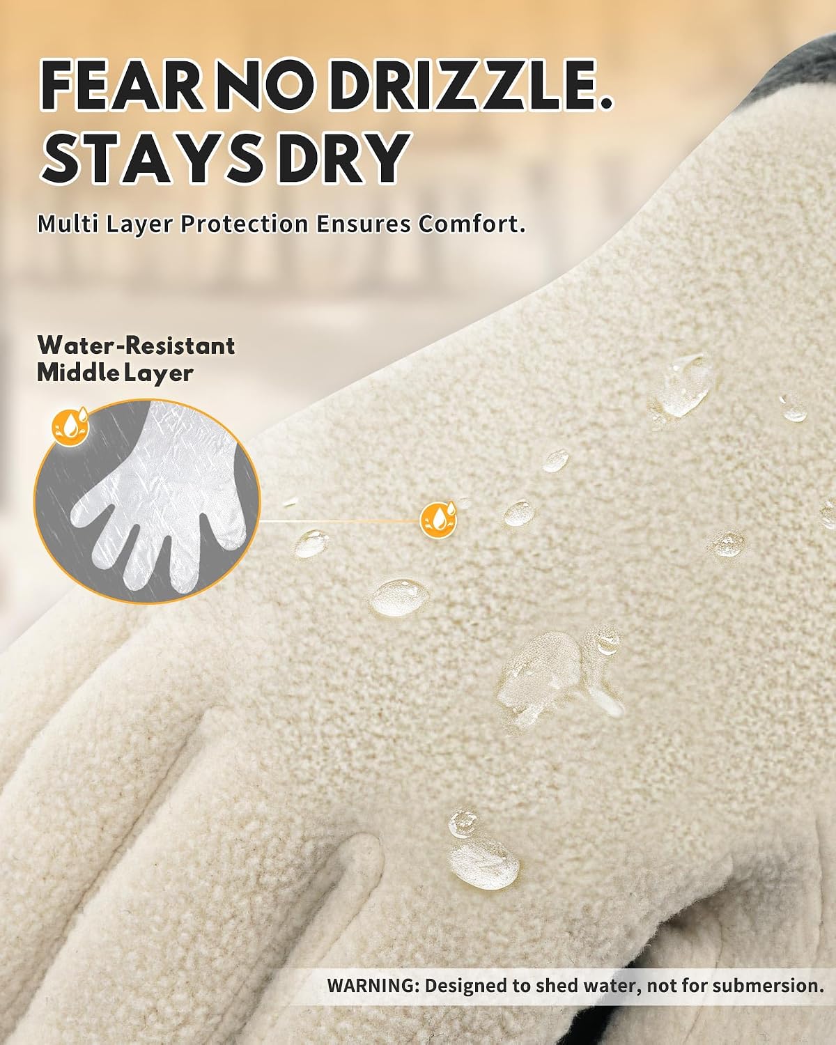 Winter Warm Gloves for Women - Fashion Style Windproof Cuffs Soft fleece - Touchscreen Thermal Flexible Gloves