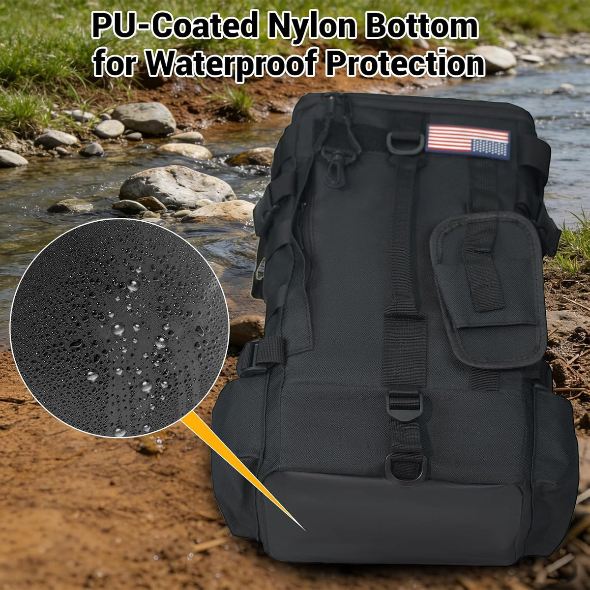 kokkoya Small Fishing Backpack with 2 Rod Holders, 16L Kayak Tackle Bag