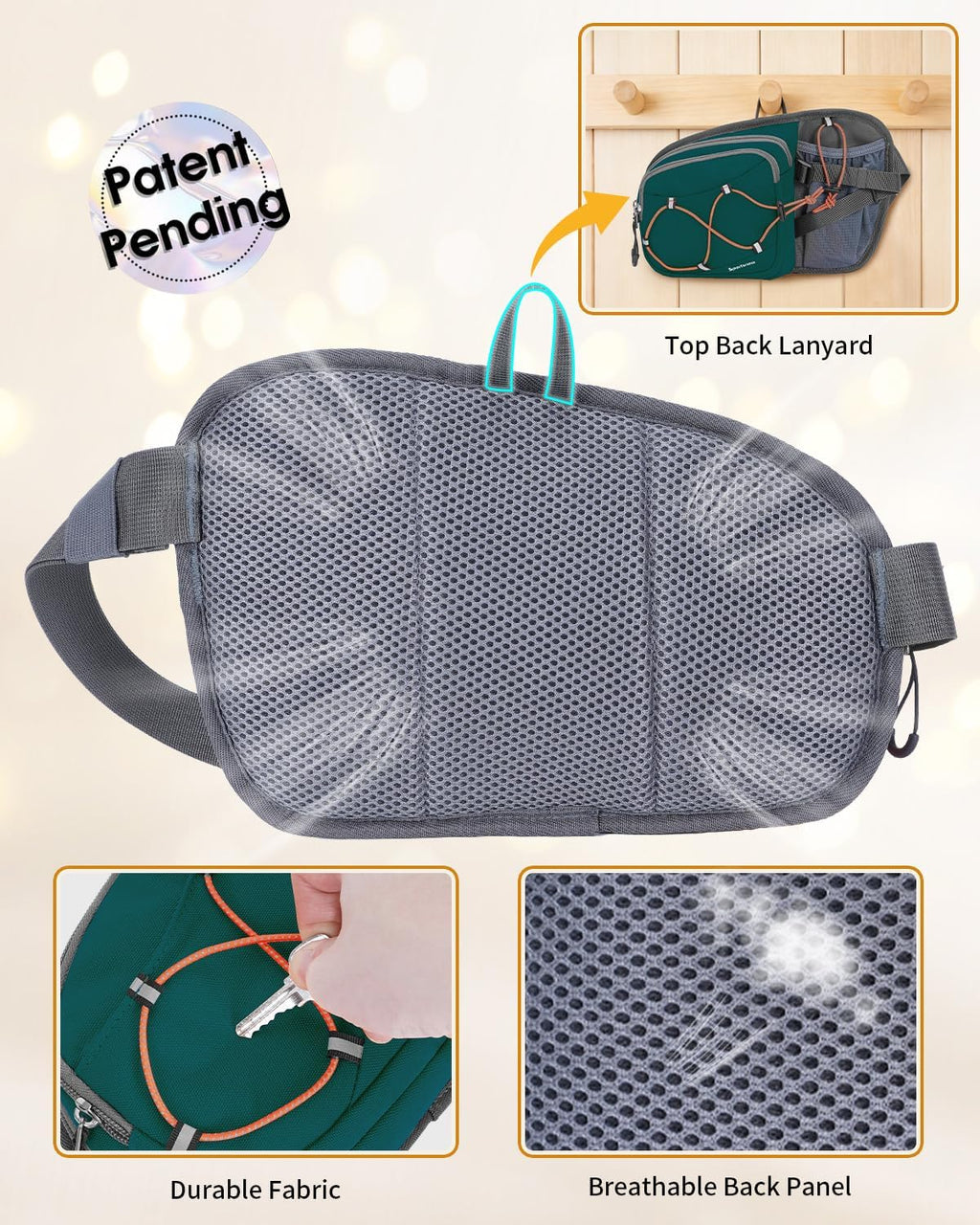 sportsnew Waist Pack with Water Bottle Holder, Fanny Pack for Men Women