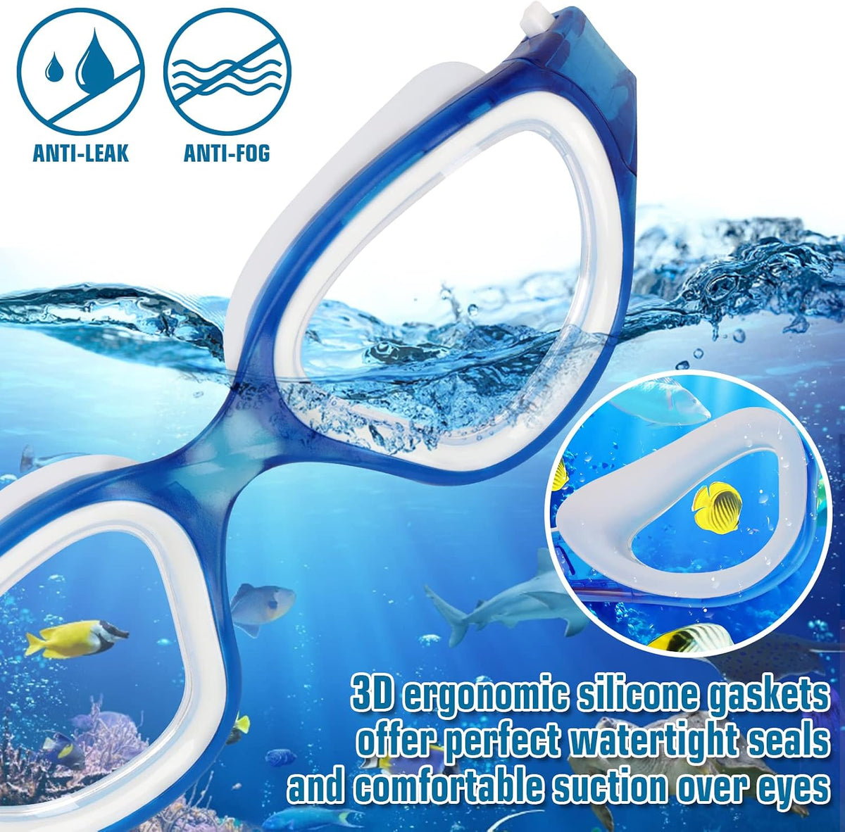 WIN.MAX Swimming Goggles Swim Pool Goggles Anti Fog Anti UV No Leakage Clear Vision for Men Women Adults Teenagers