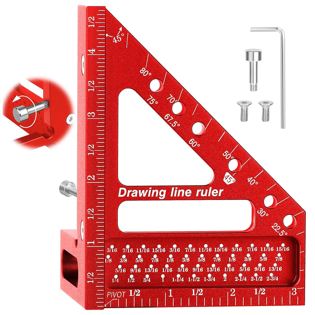 3D Multi-Angle Measuring Ruler -Precision Woodworking 3D Square Protractor