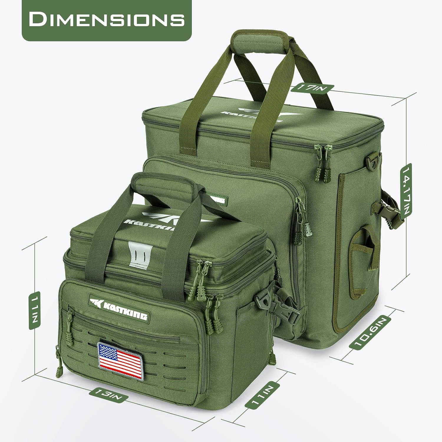 KastKing KarryAll Fishing Tackle Bag, Saltwater & Freshwater Gear Storage