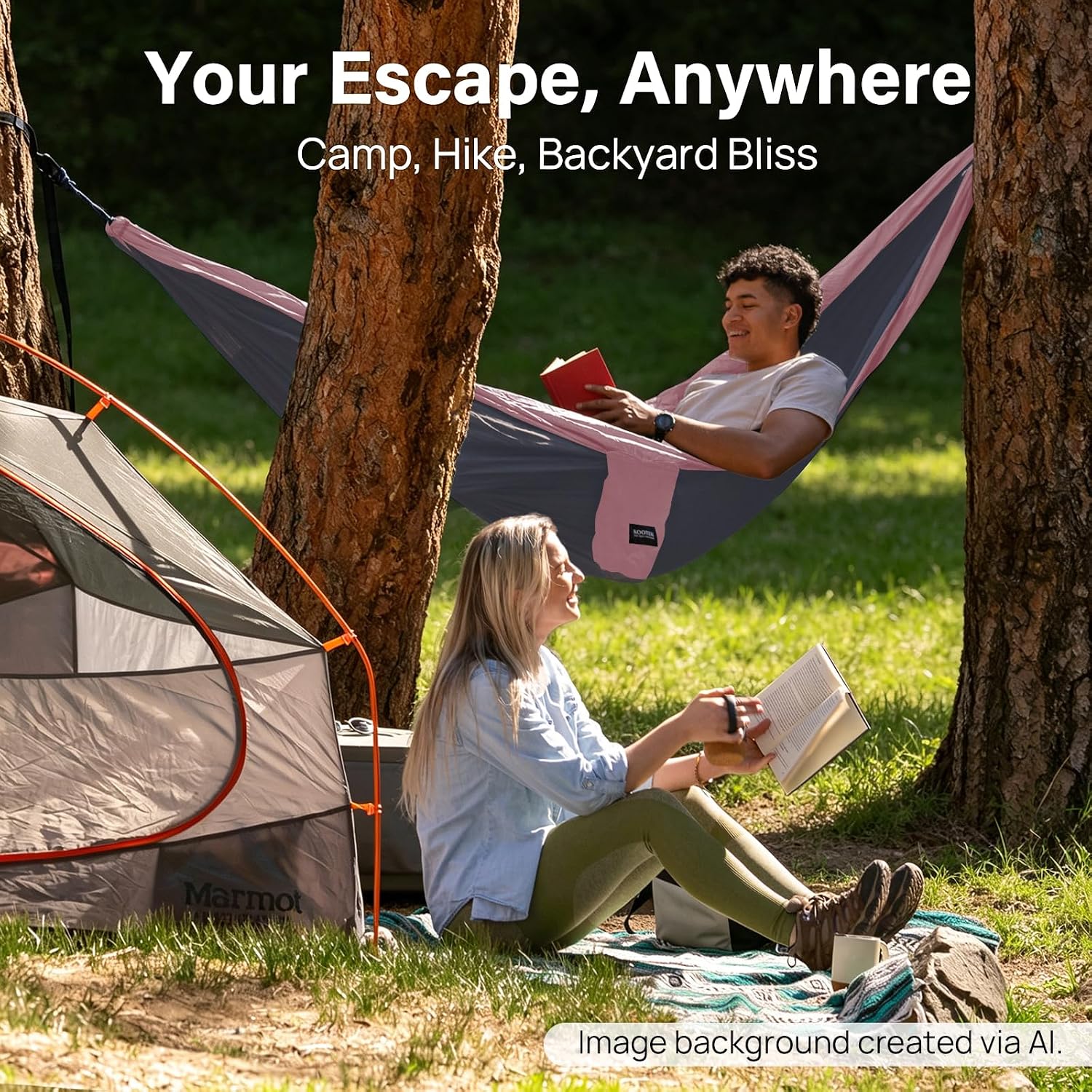 Kootek Camping Hammock 400lbs Capacity Outdoor Camping Essentials, Single