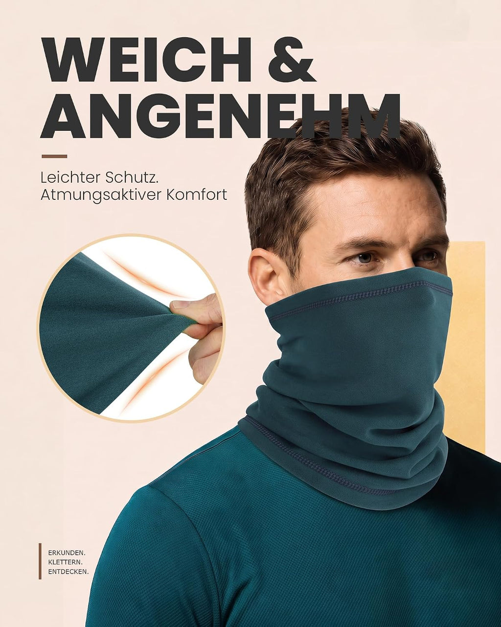 YANIKY Neck Gaiter Winter Neck Warmer for Men & Women Windproof Face Mask for Cold Weather Breathable Ski Face Cover Scarf