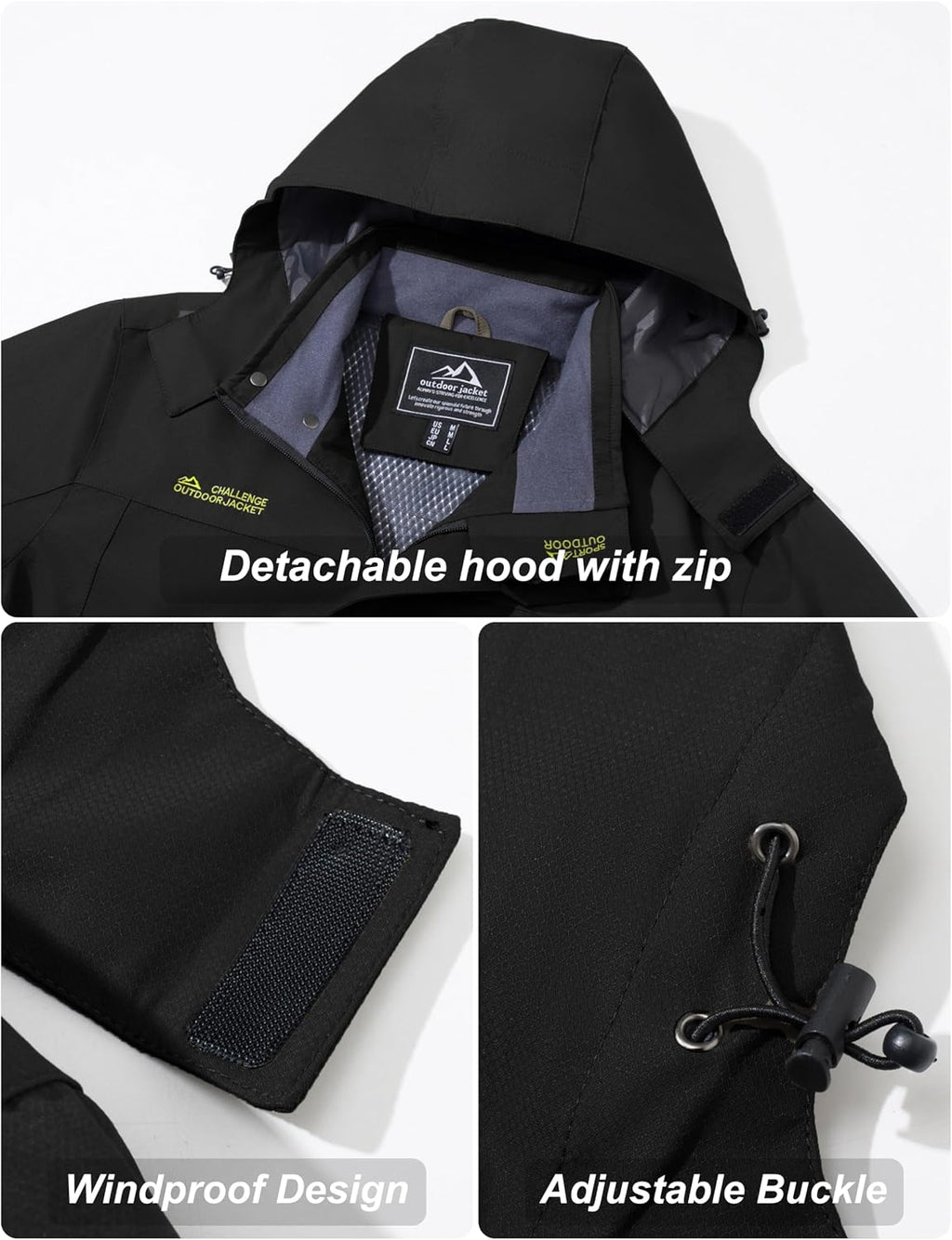 MAGCOMSEN Men's Rain Jacket Lightweight Windbreaker Fishing Raincoat