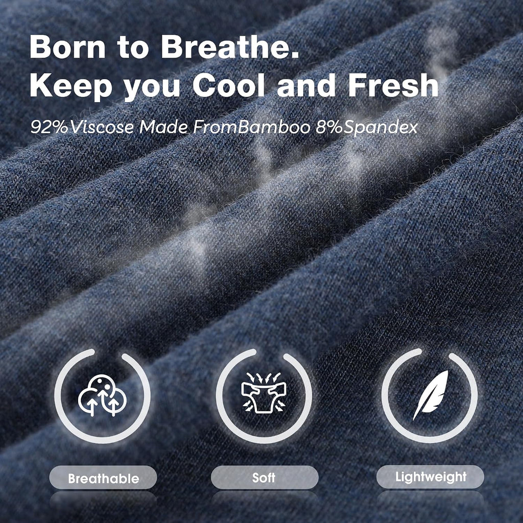 BAMBOO COOL Men's Cooling Underwear Ultra Soft Breathable Boxer Briefs Pack