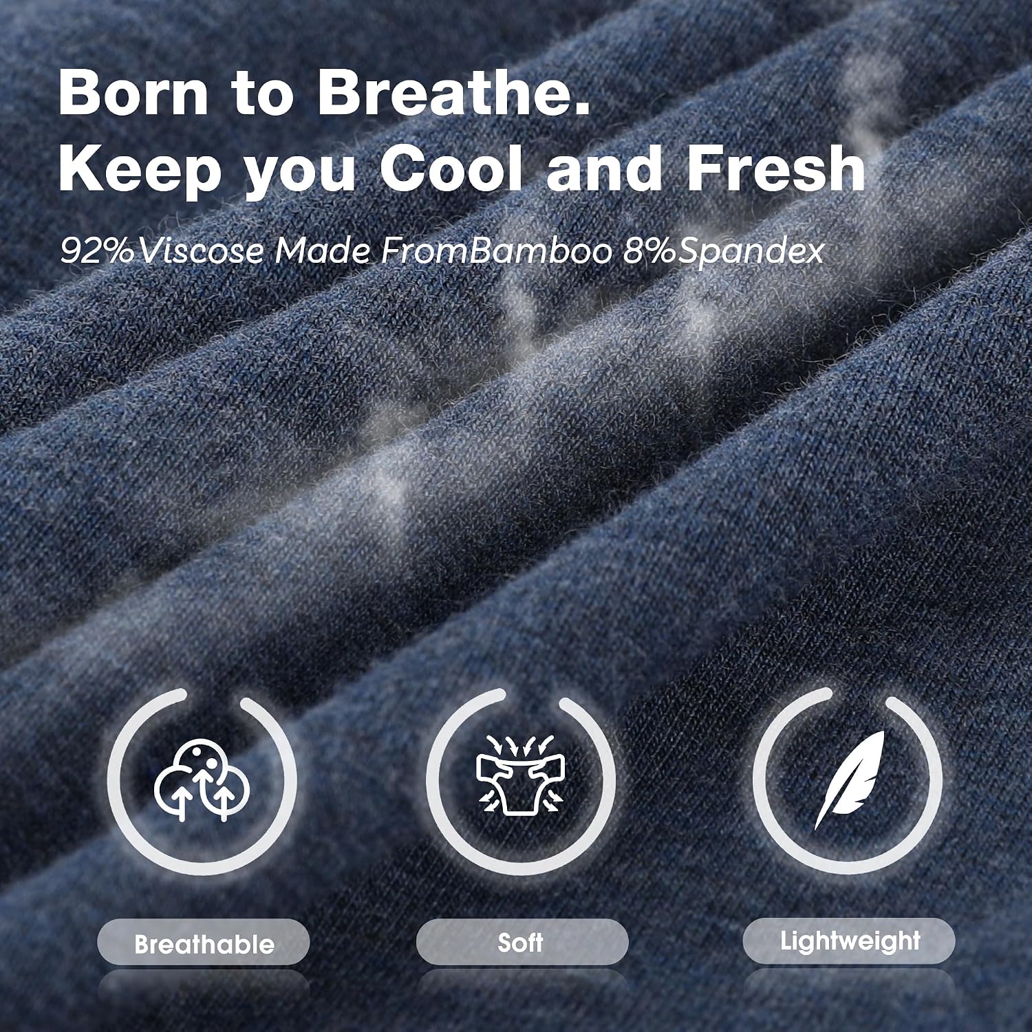 BAMBOO COOL Men's Cooling Underwear Ultra Soft Breathable Boxer Briefs Pack