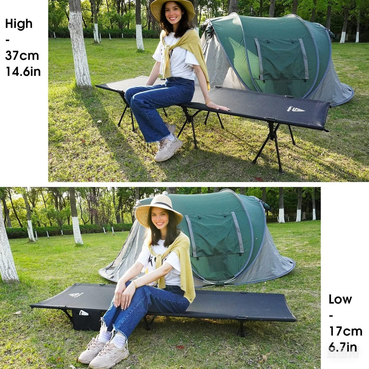 Ultralight Camping Cot for Adults, Aluminium Backpacking Folding Bed