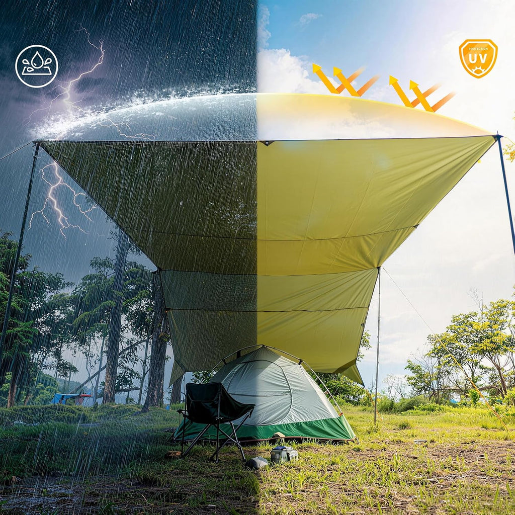 GEERTOP 17 x 10 ft Camping Tarp, Waterproof Rain Fly