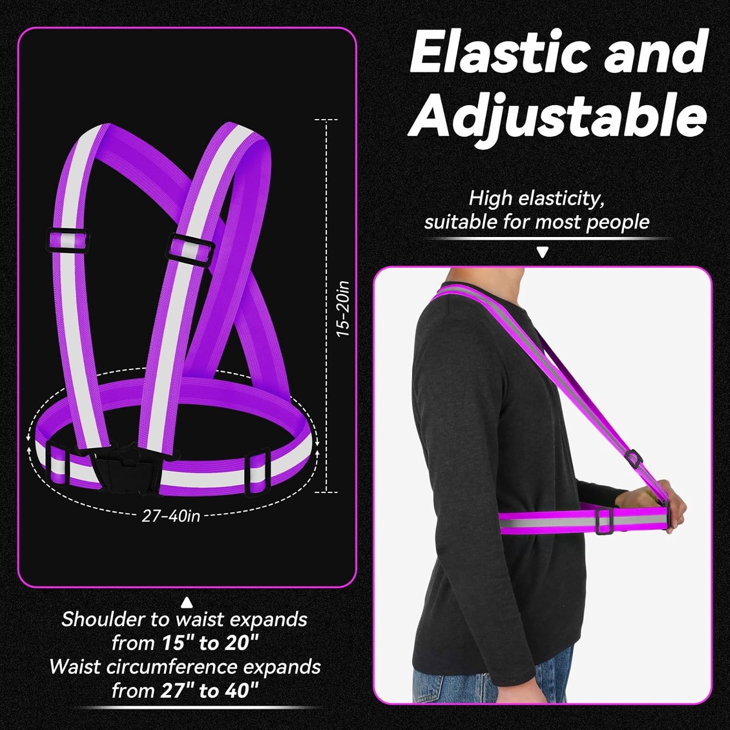 3PCS Reflective Vest Running Gear