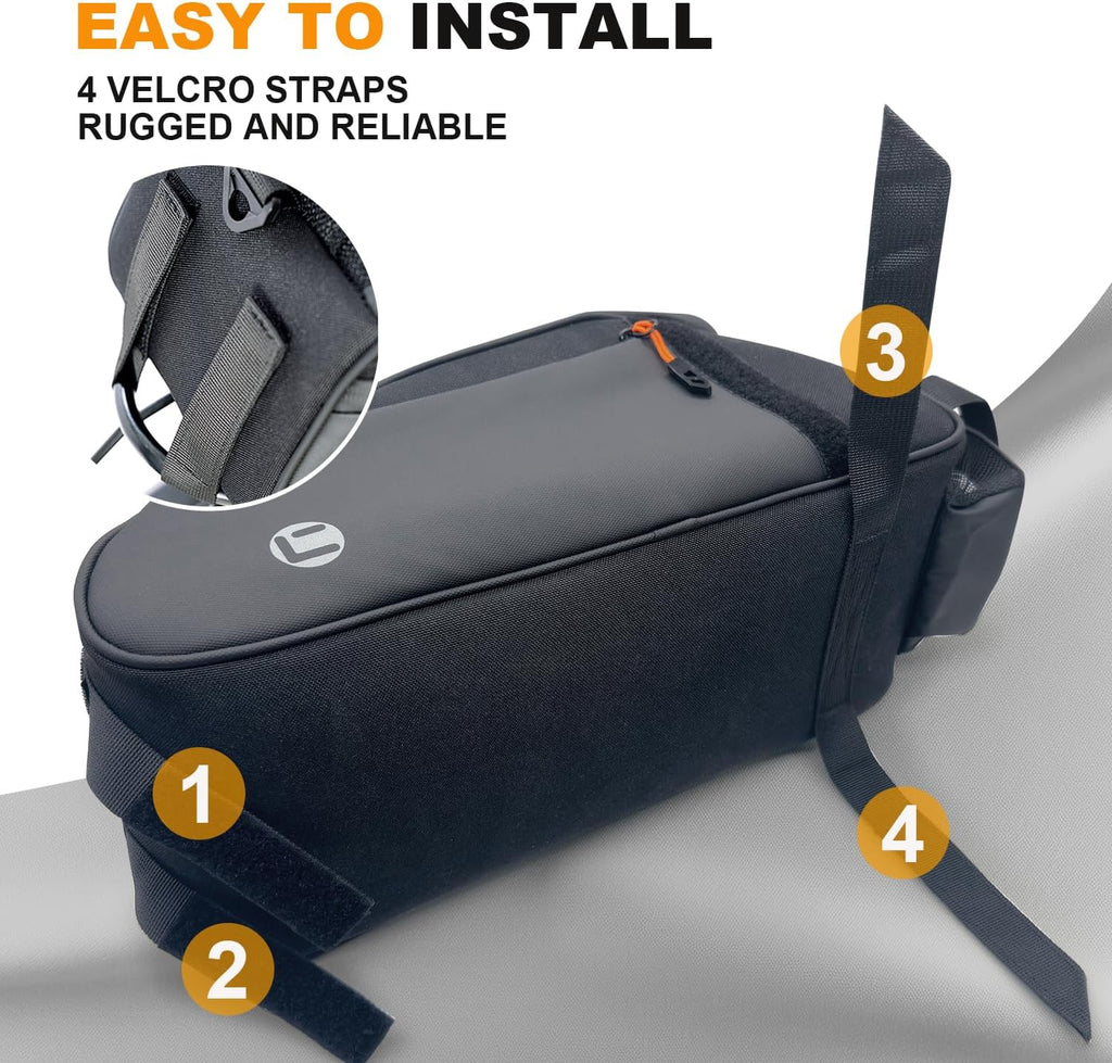 NDakter Bike Bags for Bicycle Rear Rack - 10L Waterproof 3 IN 1 Ebikes Trunk Bag with Water Bottle Holder, Reflective Electric Bike Saddle Panniers with Shoulder Strap for Commuter Travel Outdoor