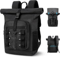 ISEYOU Rolltop Cooler Backpack, 36 Cans Insulated Backpack for Men & Women, Keeps Cold for Up to 20 Hours, Waterproof & Leak Proof Cooler Bag for Picnic, BBQ Camping, Lunch, Beach, Hiking