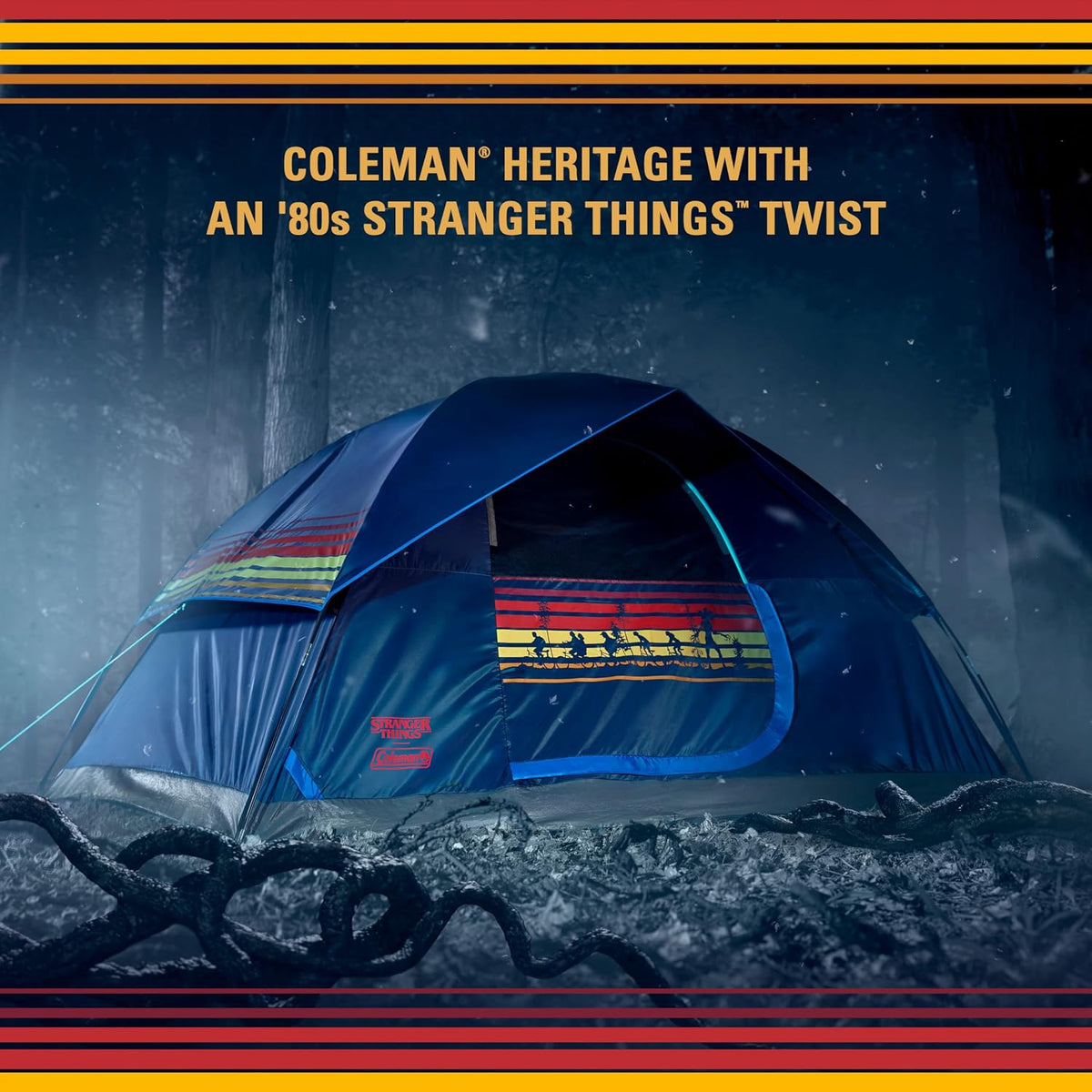 Coleman Stranger Things Outdoor Gear Collection, Limited Edition Stranger Things & Coleman Upside Down Camping Assortment, Cooler/Chair/Tent/Sleeping Bag