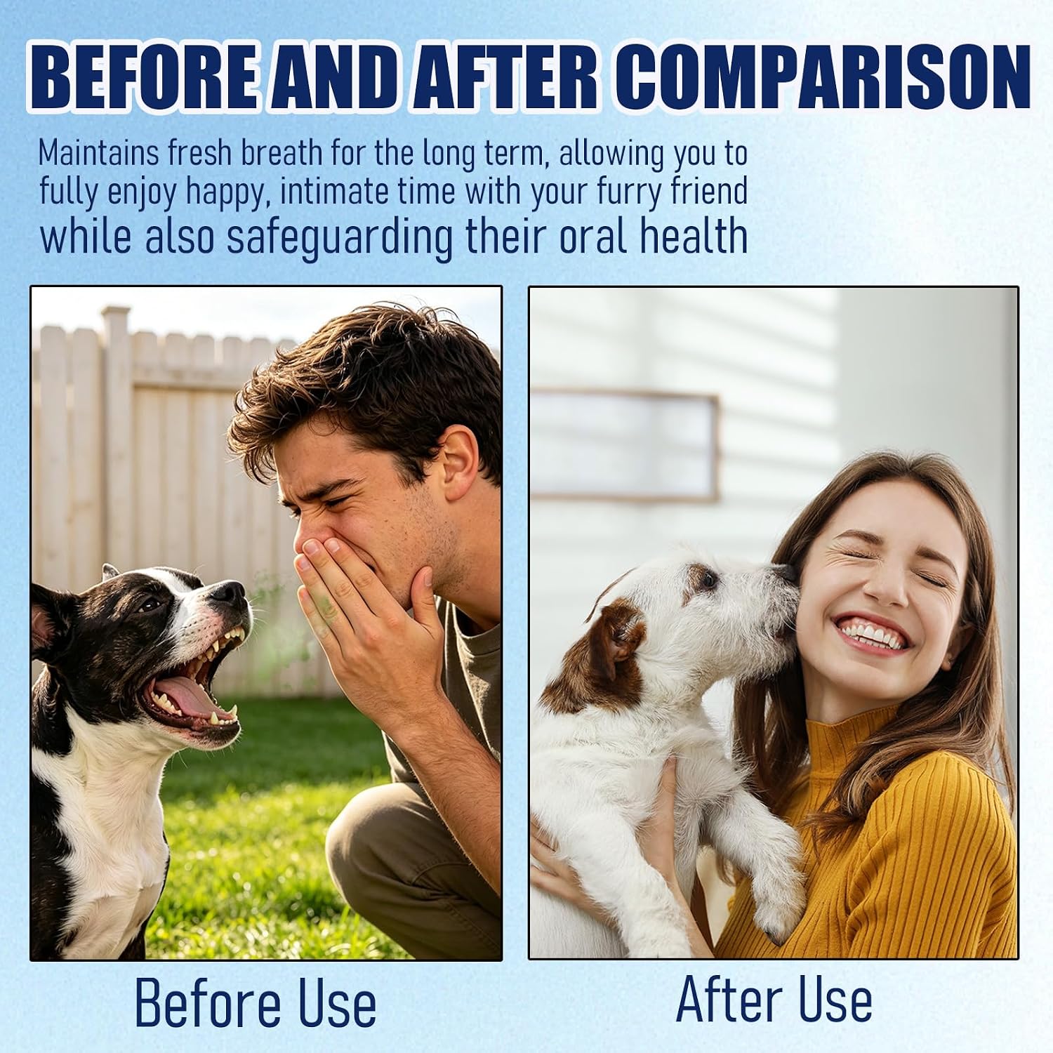 QHZ Oral Spray for Dogs – No Brushing Pet Oral Care Spray for Dogs & Cats, Fresh Breath & Tartar Control, Easy Daily Dental Spray for Dogs Teeth Cleaning,100ml