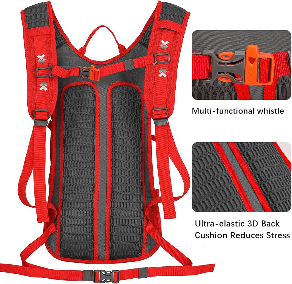 LARIPOP 18L Hydration Backpack with 2L Leak-Proof Water Bladder for Hiking Cycling Running Men Women