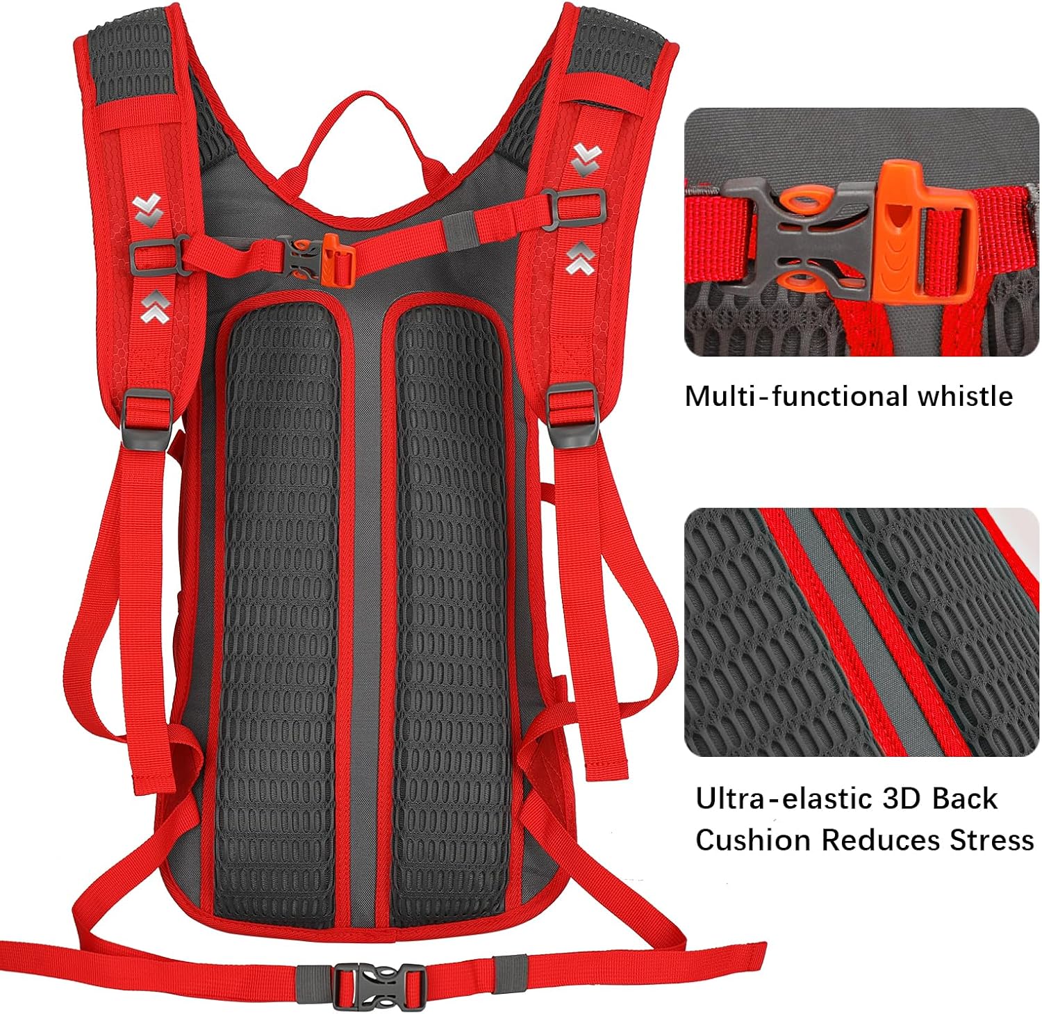 LARIPOP 18L Hydration Backpack with 2L Leak-Proof Water Bladder for Hiking Cycling Running Men Women