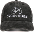 InnoBeta Cyclist Gifts for Men - Cycologist Bicycle Hat - Road Cycling Embroidered Baseball Cap Grey