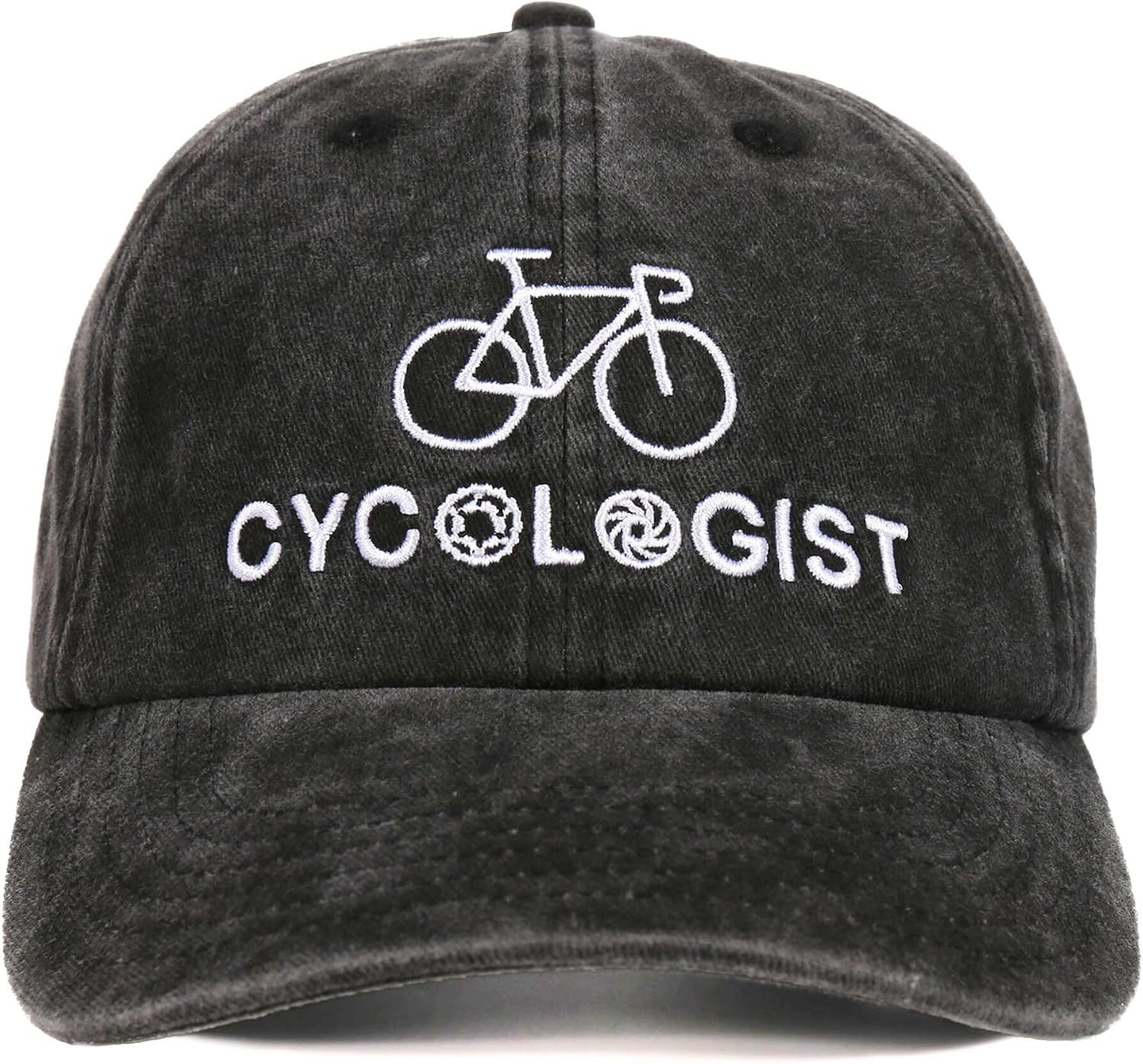 InnoBeta Cyclist Gifts for Men - Cycologist Bicycle Hat - Road Cycling Embroidered Baseball Cap Grey