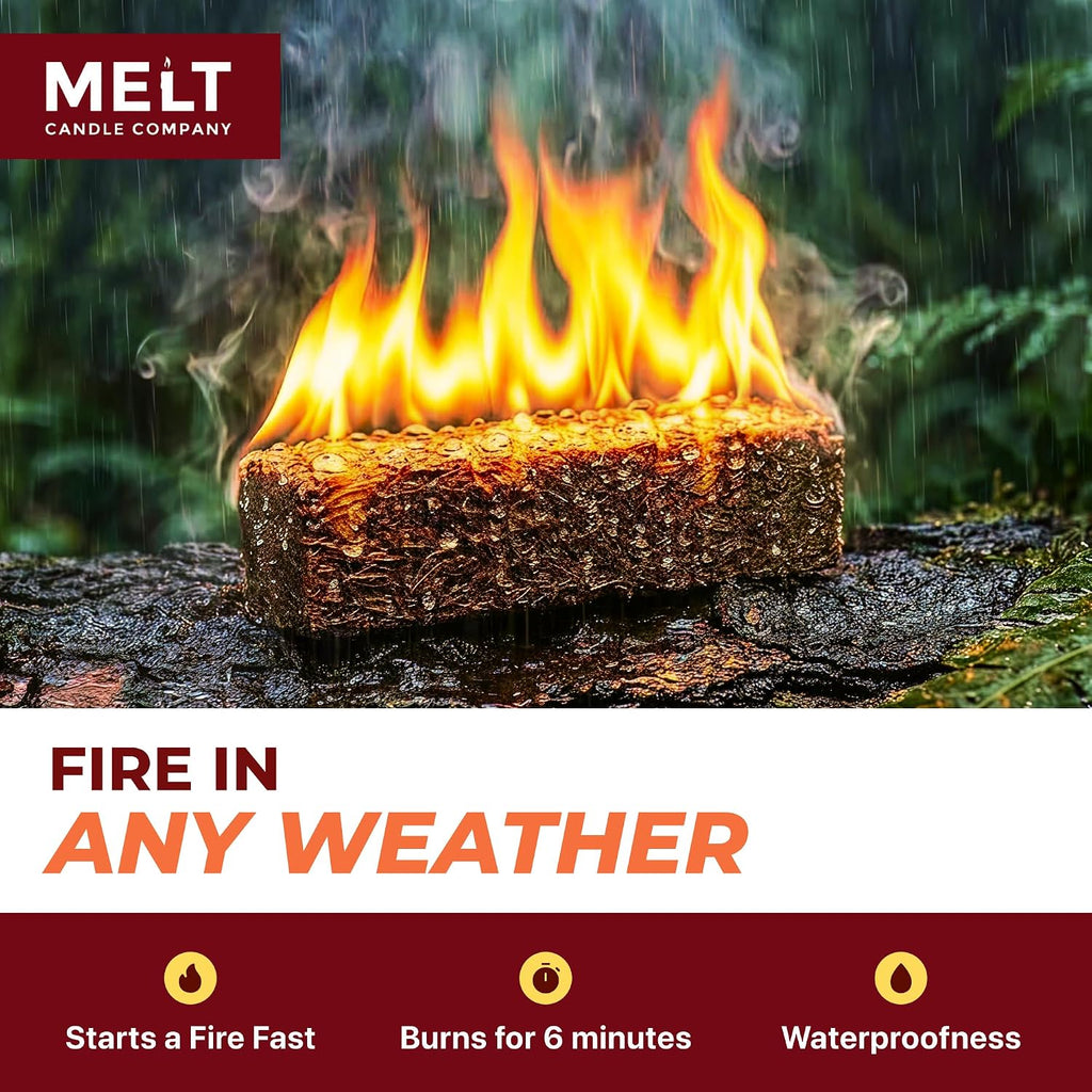 Melt Candle Fire Starter (160 Cubes) for Indoor Fireplace & Wood Stove