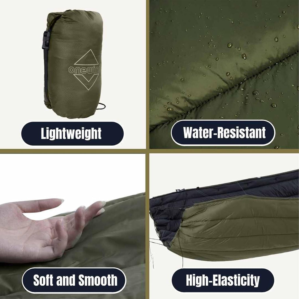 onewind Camping Hammock Underquilt, 3 Season Hammock Insulation, OD Green