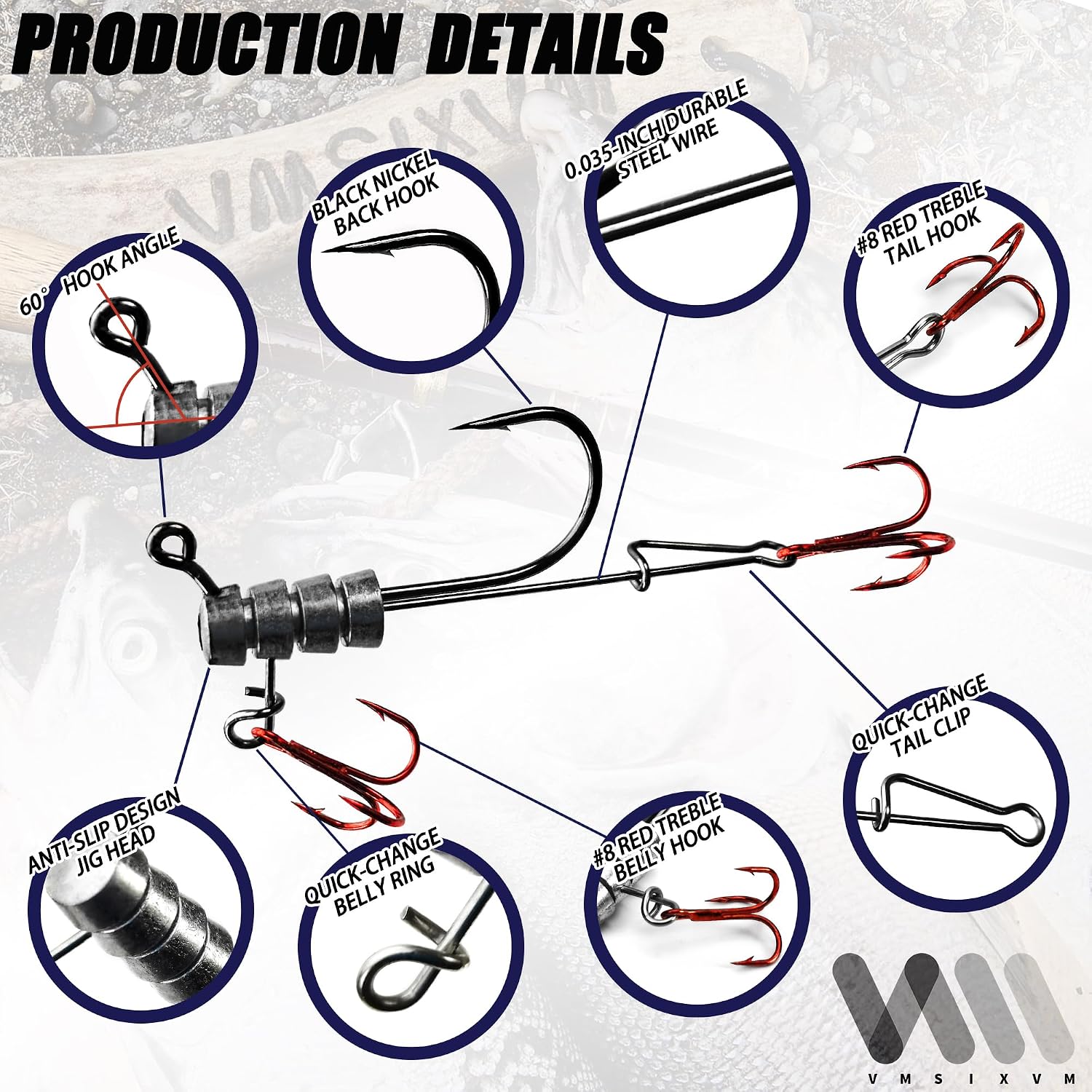 Tube Lures Jig Heads Hooks Tube Baits Worms for Bass Fishing