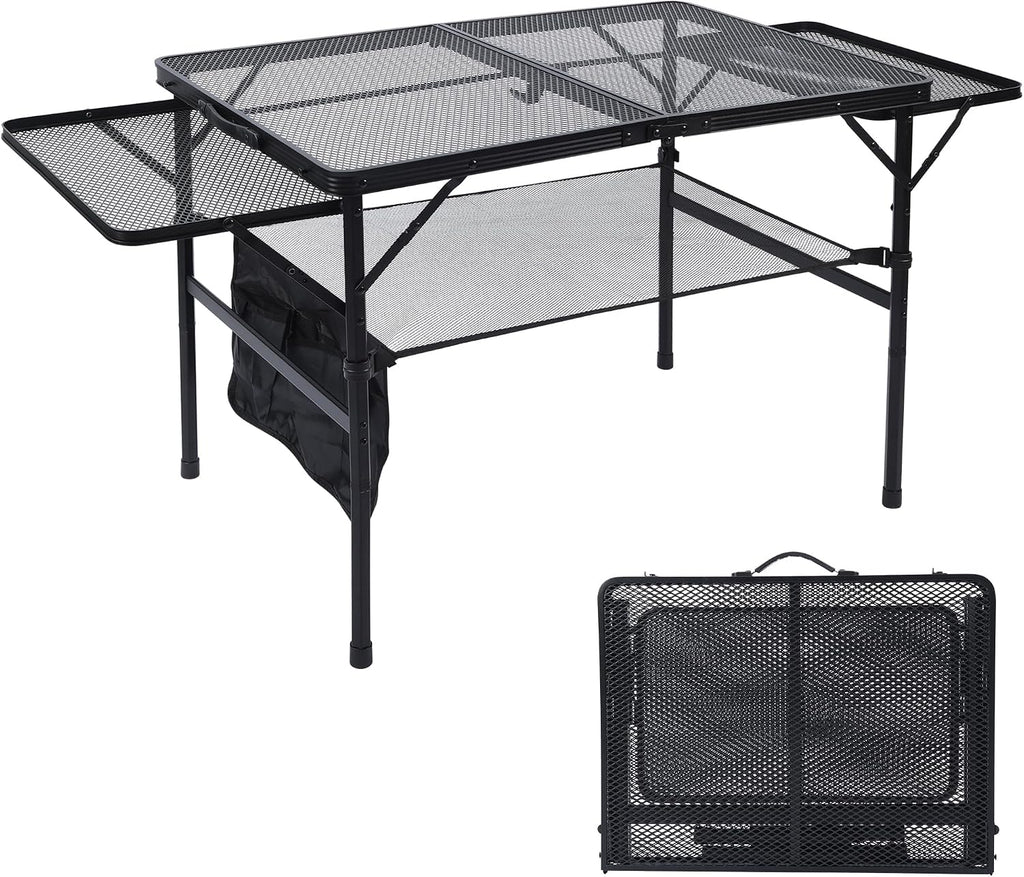 JOUYEK Camping Table, 2x1.3 FT Portable Folding Grill Table