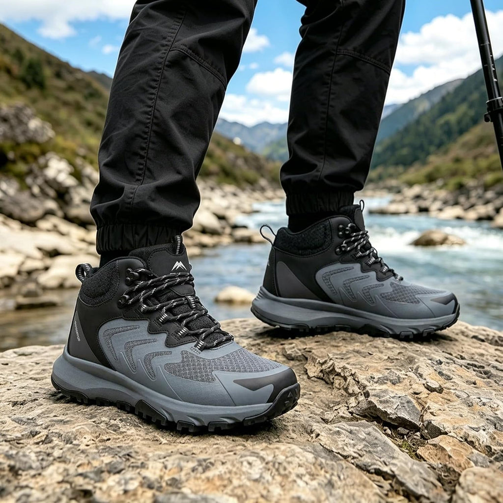Men's Waterproof Hiking Boots Lightweight Comfortable Outdoor Walking Trail Boots Shoes