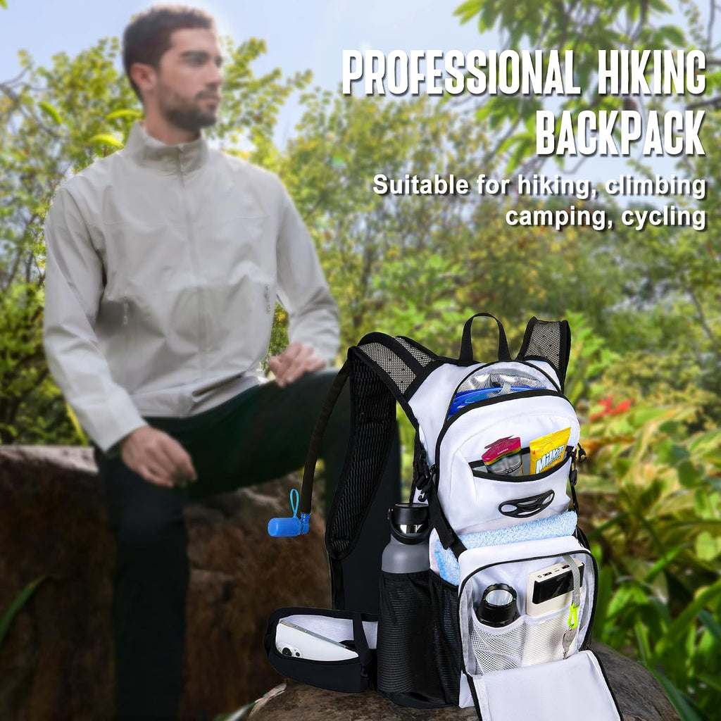 N NEVO RHINO Hydration Backpack, 18L Hiking Backpack with 3L Water Bladder