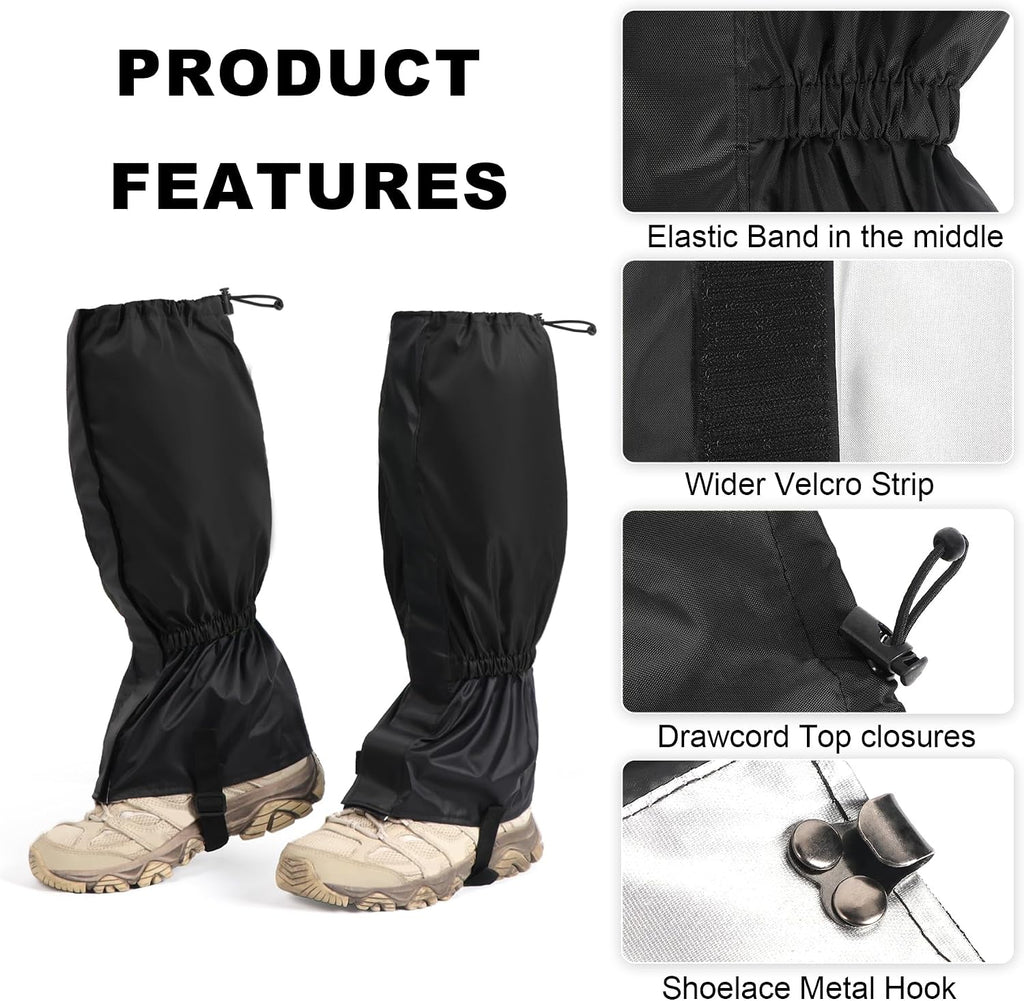 2 PCS Garden Trimming Leg Chaps, Waterproof Lawn Care Leg Gaiters, Adjustable Leg Gaiters, Weed Eating Leg Protectors for Women Men, Leg Guards for Garden and Farm Working Hiking Climbing Hunting
