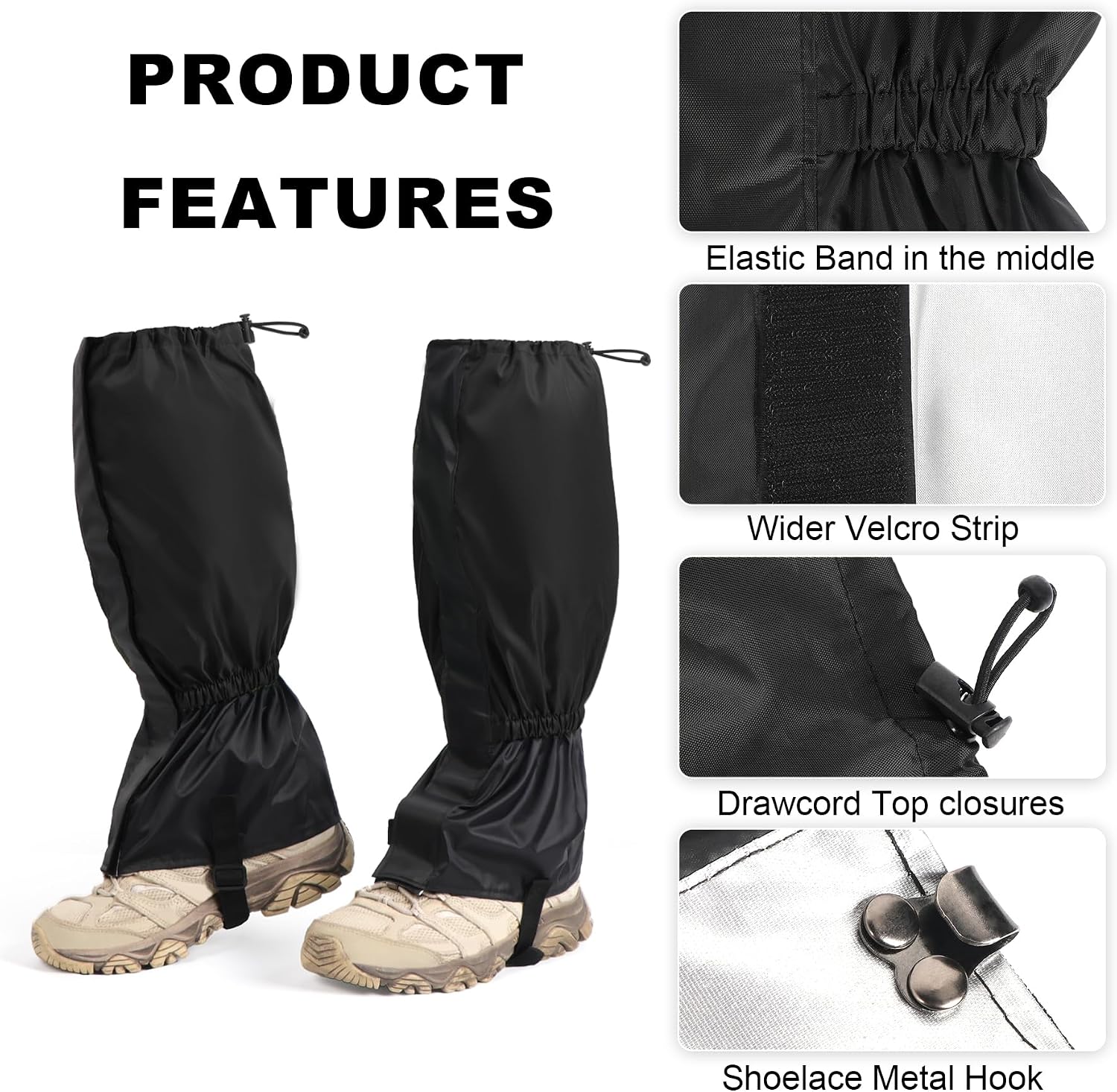 2 PCS Garden Trimming Leg Chaps, Waterproof Lawn Care Leg Gaiters, Adjustable Leg Gaiters, Weed Eating Leg Protectors for Women Men, Leg Guards for Garden and Farm Working Hiking Climbing Hunting