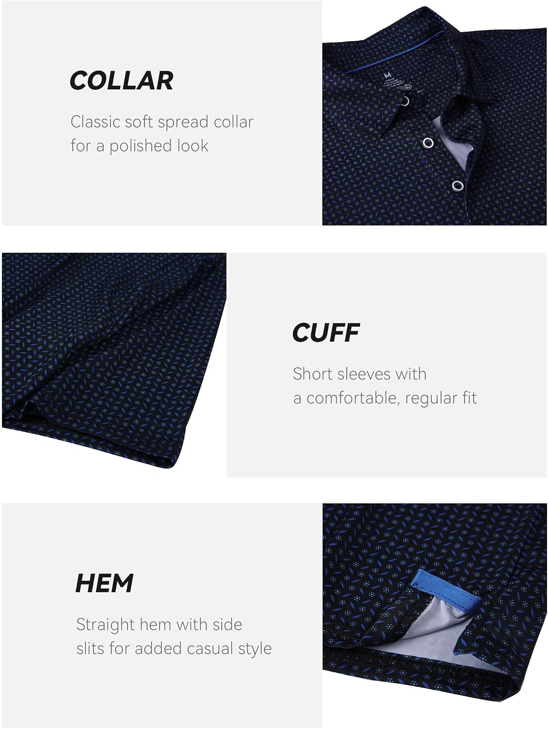 Esabel.C Golf Shirts for Men Moisture Wicking Dry Fit Short Sleeve Polo
