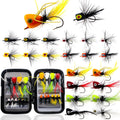 Fly Fishing Poppers Dry Flies Topwater Lures Bass Trout Kit Pro XL
