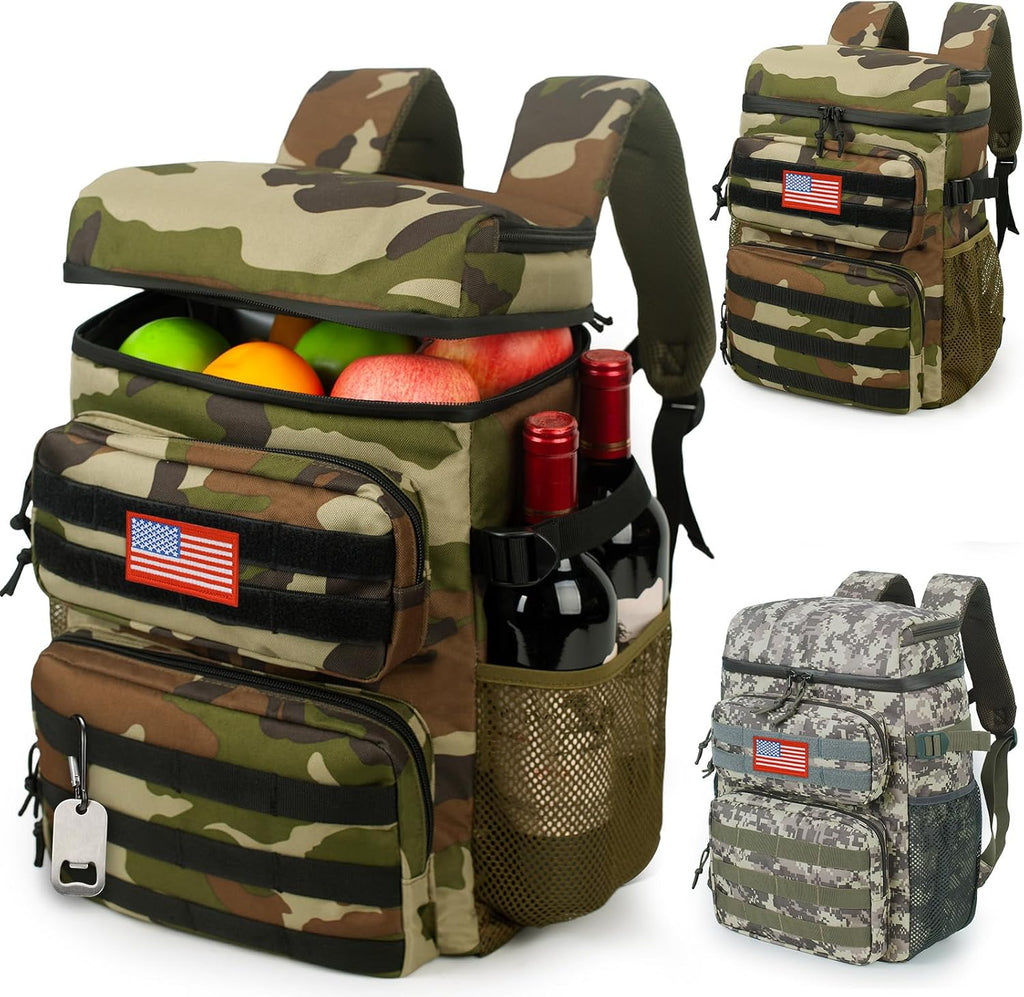 Tactical Backpack Cooler for Men,25L Insulated Lunch Ice Chest for Work