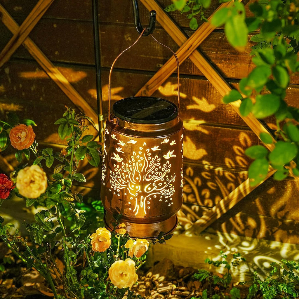 Tree of Life Solar Lanterns Outdoor Waterproof, Birthday Day Gift for Women