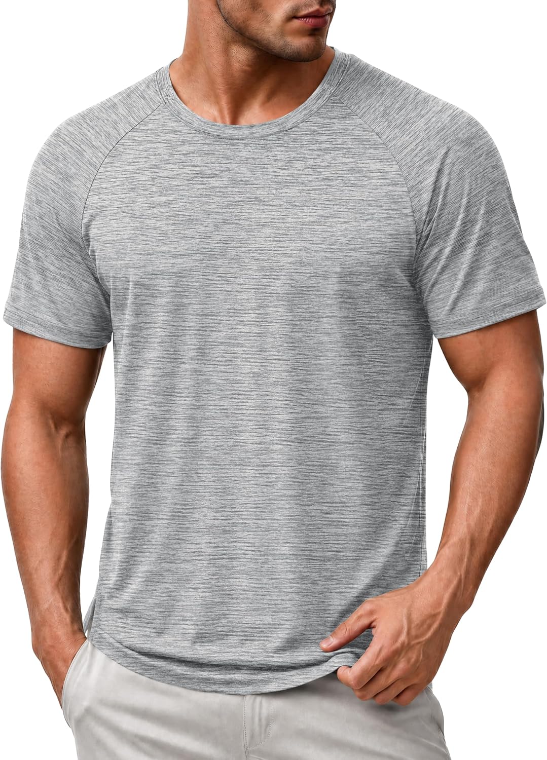 MAGCOMSEN Mens Athletic Shirts Quick Dry Short Sleeve Workout Wicking Shirt