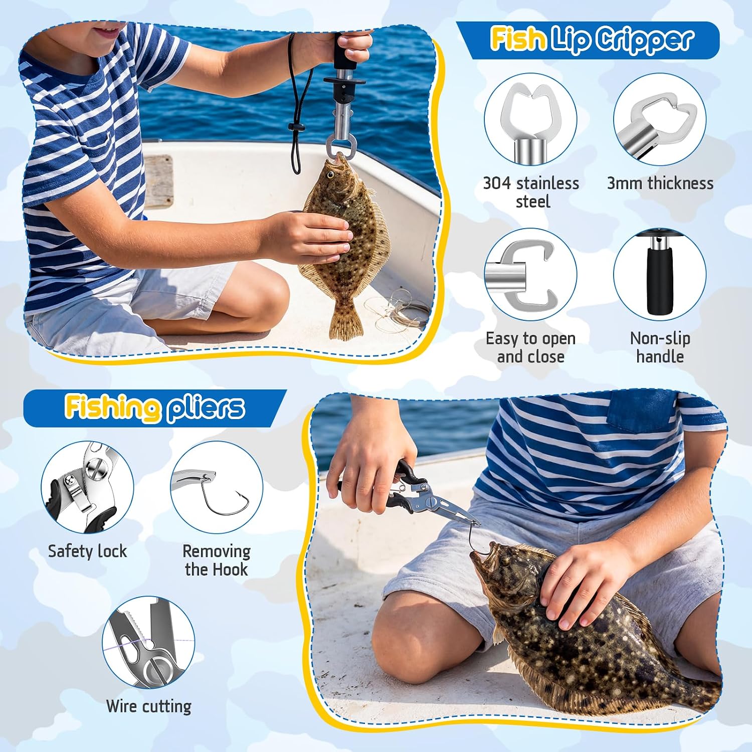 PLUSINNO Kids Fishing Pole, Telescopic Fishing Rod and Reel Combo, Fishing Gear Kit with Backpack, Tackle Box, Spincast Reel, Youth Toddler Fishing Poles for Boys Girls Age 3-5 5-10