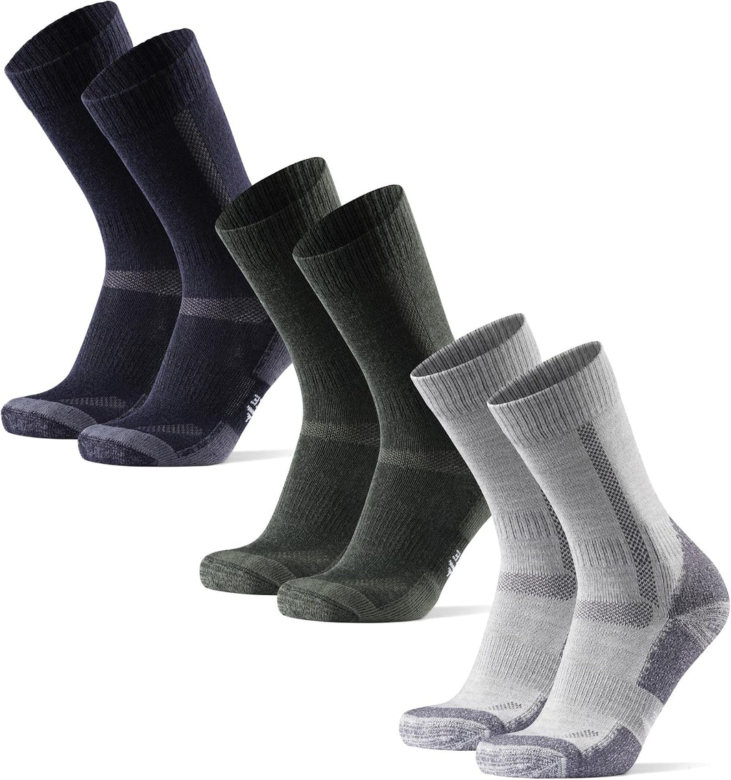 DANISH ENDURANCE Hiking Socks, Merino Wool, Anti-Blister, 3 & 5-Pack