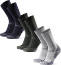 DANISH ENDURANCE Hiking Socks, Merino Wool, Anti-Blister, 3 & 5-Pack