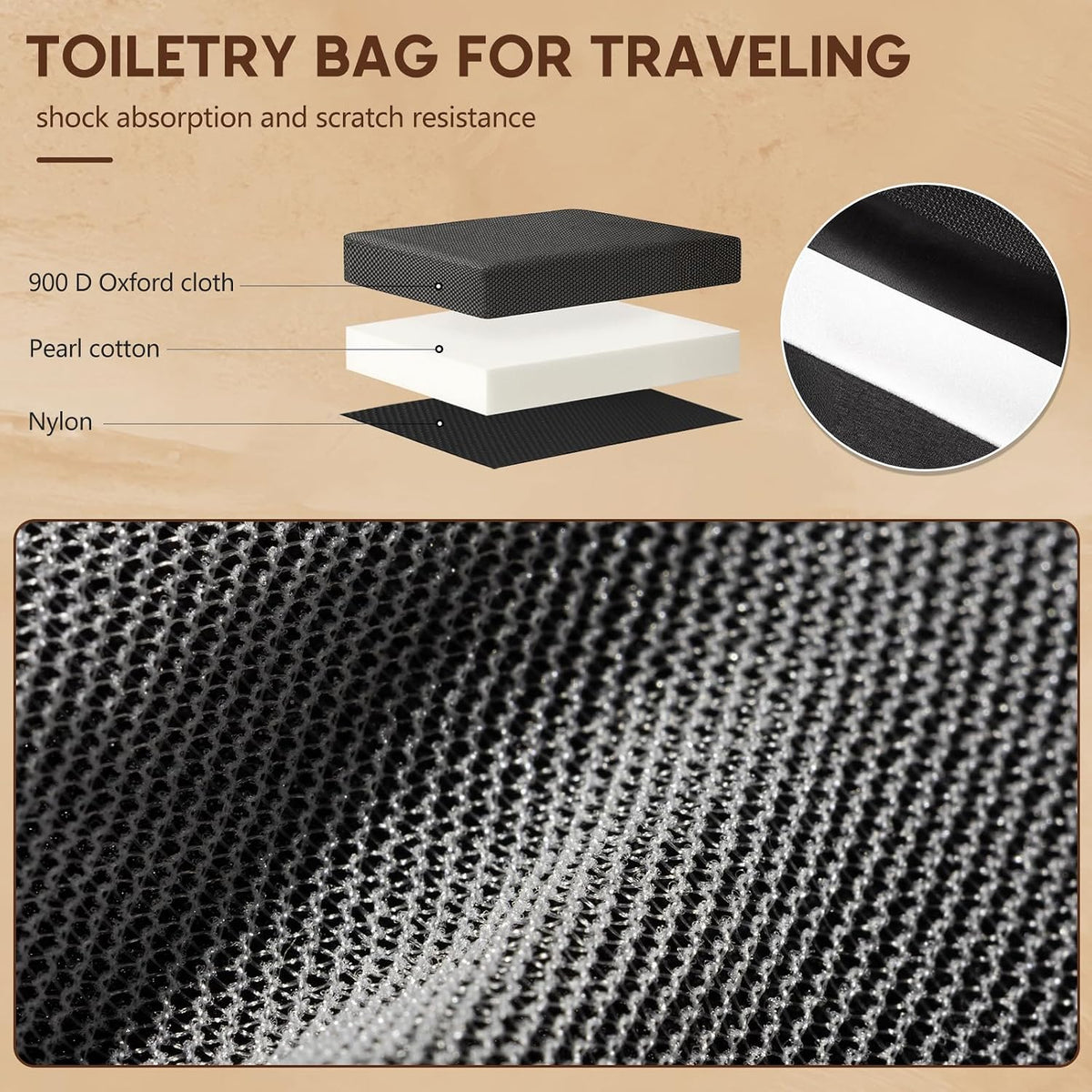 Birthday Gift for Men Dad Husband,Large Toiletry Bag for Men - Black Lining